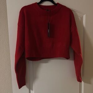 Red Cropped Sweater